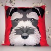 The Beach Stop Decorative Miniature Schnauzer Dog Scatter Cushion Cover