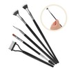 Beavorty 5pcs Fan Mascara Brush Set Scalloped Eyelash Brush Lash