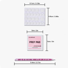 GLAMERMAID 3Set Press on Nails Tool Set,Manicure Tool Kit A (Acrylic Sticks+Adhesive Tabs+Alcohol Prep Pads)