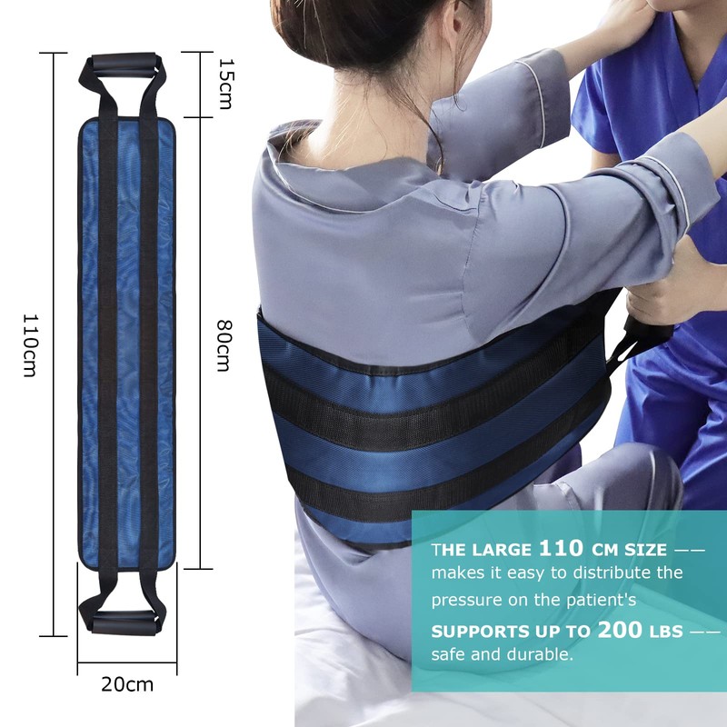 LOSCHEN 80cm Transfer Belt for Patient,Padded Bed Transfer Nursing Sling