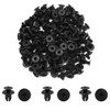 sourcing map 100 Pieces Car Plastic Rivets Black Boot Door