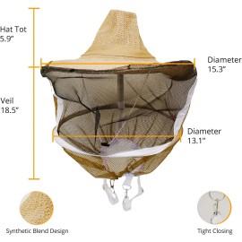 SunVara Bee Hive Starter Kit Beekeeping Supplies with Smoker and Tools Harvesting Equip