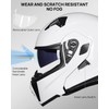 ILM Motorcycle Dual Visor Modular Flip up Full Face Helmet