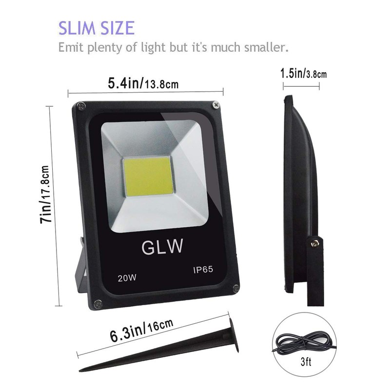 GLW 20W 12V~60V AC/DC LED Work floodlight IP65 Waterproof Outdoor