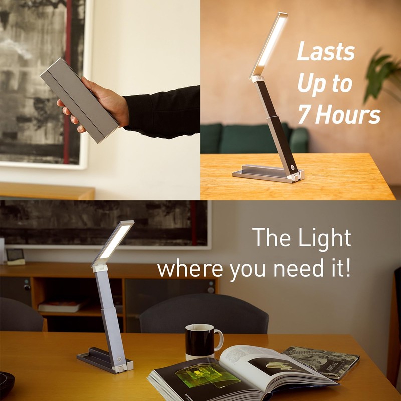 Lytup Portable LED Desk Lamp – Compact, Foldable, Adjustable Brightness,