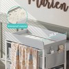 BOLUO Baby Changing Table with 4 Drawers, Waterproof Diaper Changing