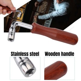 8 Pieces Piano Tuning Lever Tools Kit, Piano Tuner Tool Kit, Including 1 Temperament Strip, 2 Short Leather Strips, 4 Long Leather Strips and L-shaped Tuning Wrench, for Professionals