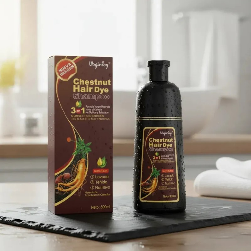 Shampo +tinte +nutrición Tiñe Cubre Las Canas Negro Y Cafe