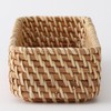 MUJI 37525702 Overlapping Rattan Rectangular Box, Half, Shallow, Width 10.2