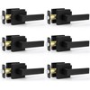 Estmoon 6 Pack Door Handles Matte Black - Passage Door