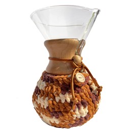 Handmade Crochet Coffeemaker Cozy For Chemex 6 Cup Accessories Coffee Warmer Protection Cozy Winter Decor For Coffee Corner(Cozy only)