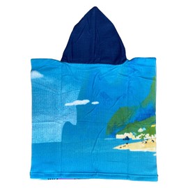 ILS I LOVE SHOPPING Poncho with Hood, Beach Towel, Sea and Pool, Microfibre Bathrobe, 55 x 90 cm, Quick Drying, Ultra Soft, for Stitch Baby