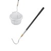 buccilly Pool Skimmer Basket Hook Extendable Pool Filter Skimmer Handle