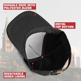 Make America Go Away Hat, Maple Canada Day Adjustable Cotton Baseball Cap for Women Men Outdoor Cap Unisex (CA/US, Alpha, One Size, Black)