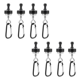 Sarini 8 PCS Magnet Camping Hooks,Heavy Duty Magnet Hook With Carabiner,Magnet Hanger D Shape Tent Buckles For Outdoor Tents Swivel Swing(Small)