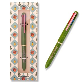 ban.do 4 Color Multi-Click Pen, 4-in1 Retractable Ball Point Pen with Quote Design, Plant Parent