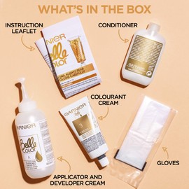 Garnier Belle Color Brown Hair Dye Permanent, Natural Looking Hair Colour, Up To 100% Grey Coverage - 5 Natural Brown Pack Of 3