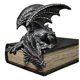 Ebros Draco's Perch Silent Sentinel Gothic Dragon Wyvern Monster Crouching Shelf Sitter Figurine 6" Long Home Decor Resin Fantasy Dungeons and Dragons Ledge Edge Corner Statue Accent