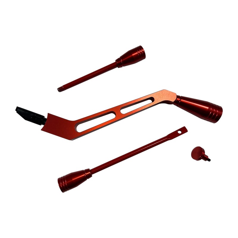 IBESTWOLF Red Billet Aluminum Shifter Turn Signal Lever Hazard Tilt