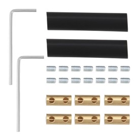eMagTech Pack of 20 10AWG 60 Amp Quick Connect Terminal with Screws and Heat Shrink Tubing Wire Connector Nut Kit for Household Appliances Automobile Power Industry Machine Equipment