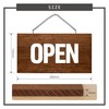 [two-face] Open Close Sign, Wooden Domestic Cedar (Dark Brown)