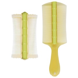 2Pcs Psoriasis Comb, Double Sided Fine Teeth Comb, Lice & Dandruff Remover, Tangled Hair (Green)