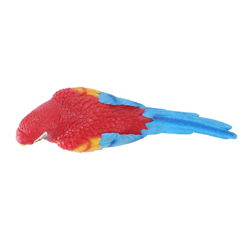Parrot Figurine Simulation Vivid Innovative Wall Mounted Hand Painted Resin