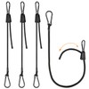 Adjustable Tensioning Rubber with Carabiner, Expander with Hooks, Set of
