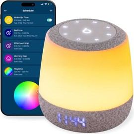 Babysense Baby Sound Machine with Night Light for Sleeping - Smart Portable Nursery White Noise Machine for Babies & Kids, Free App, No Subscription, 