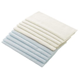 LEC Gekochi-kun Basic Microfiber Dish Towels (Pack of 10), 11.0 x 11.0 inches (28 x 28 cm), For Kitchen