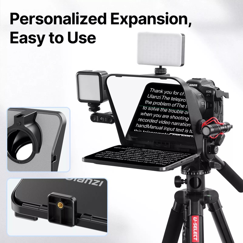 Ulanzi RT02 Universal Teleprompter Prompter for DSLR Camera Phone Tablet