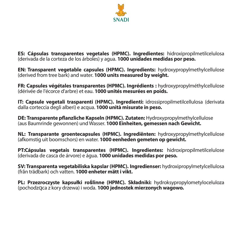 Empty Capsules 0 Vegan - Pack of 1000 Empty Capsules