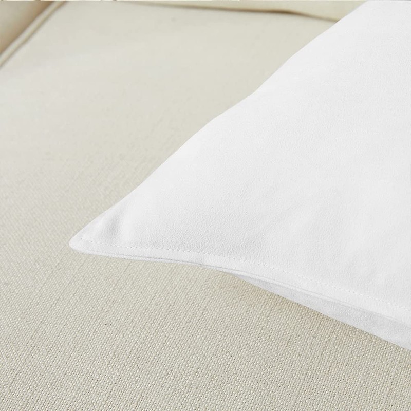 Fancy Homi Set of 2 Pure White Lumbar Decorative Throw