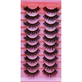 TIANA TREASURE TROVE DSD10 JANICE False Lashes Faux Mink Fake Eyelashes 10 Pairs Multipack Wispy Dramatic Volume and Length Black Reusable Natural Vegan