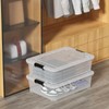 Fiazony 25 L Clear Plastic Bins for Under Bed Storage,