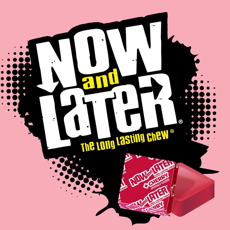 Now & Later Candy, Cherry Flavor, 0.93 Ounce Bars (Pack