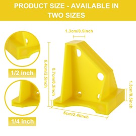 RHBLME 40PCS 1/2 inch & 1/4 inch Flooring Spacers Yellow, Waterproof Clearance Hardwood Flooring Laminate Flooring Accessories for Laminate, Vinyl Plank, Tiles, Hardwood, Floating Flooring, etc