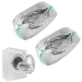 2-Packs Shoe Washing Bag for Washing Machine, Shoe Cleaning Bag for All Shoe Types,Laundry Shoe Bag for Washer and Dryer (glay)