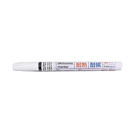 Okitsumo Heat Resistant and Weatherproof Marker, Fine Type, White