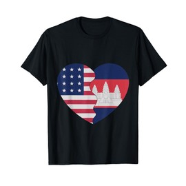 USA American Cambodia Angkor Wat Cambodia Flag Cambodian T-Shirt