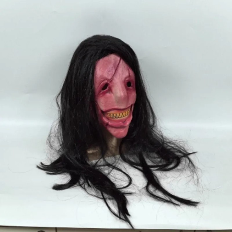 Máscara De Diablo Con Cara Roja De Pelo Largo, Máscaras