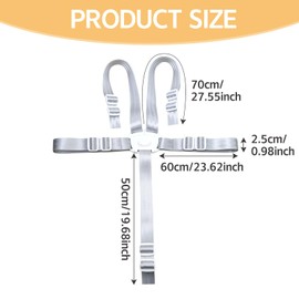 High Chair Harness, 5-Point Safety Strap Adjustable Baby Highchair Belt, Anti-Escape, Universal Fit for High Chair Kids Stroller Pram Buggyhair Safety (White)