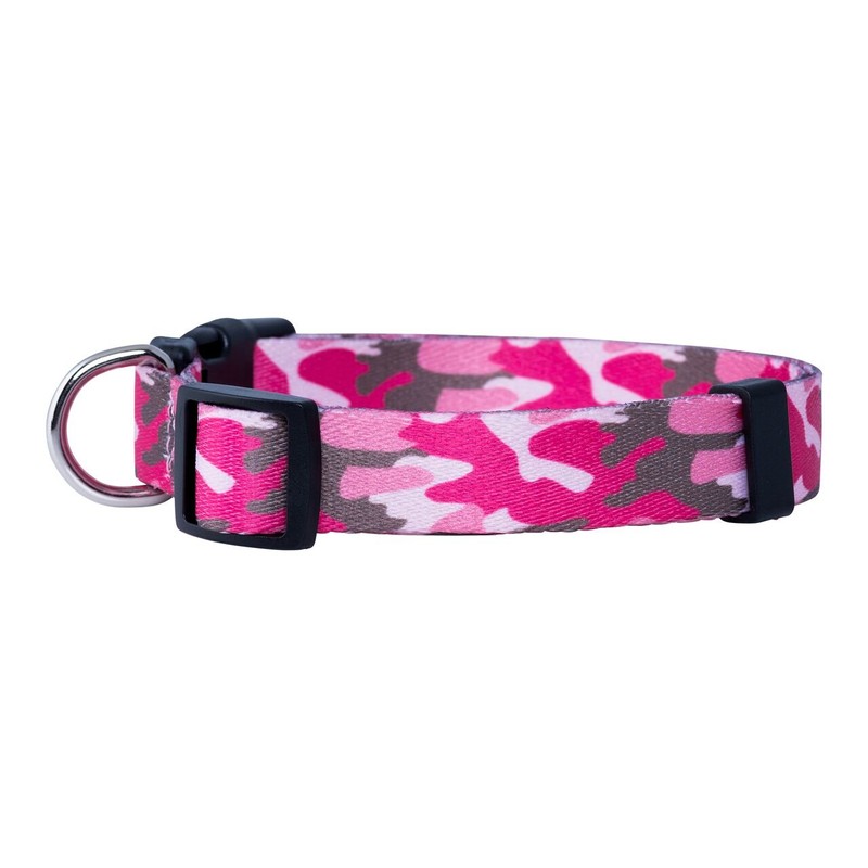 Camo Dog Collar (Medium, Pink)
