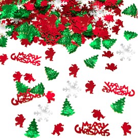 Bliceon Christmas Confetti, Merry Christmas, Christmas Snowflake, Santa Confetti, Reindeer Table Confetti for Christmas Decoration
