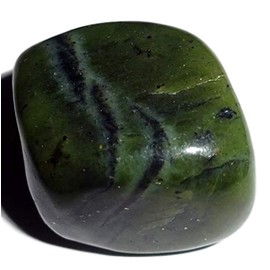 Green Jade Nephrite tumbled & polished crystal healing natural gemstones - 2 piece set