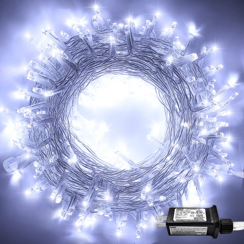 JMEXSUSS Cadena de luces de 91.5 pies, 8 modos, 200