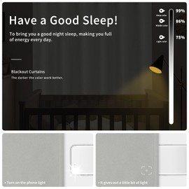 Easy-Going Blackout Curtains for Bedroom, Solid Thermal Insulated Grommet and Noise Reduction Window Drapes, Room Darkening Curtains for Living Room, 2 Panels(42x72 in, Light Gray)