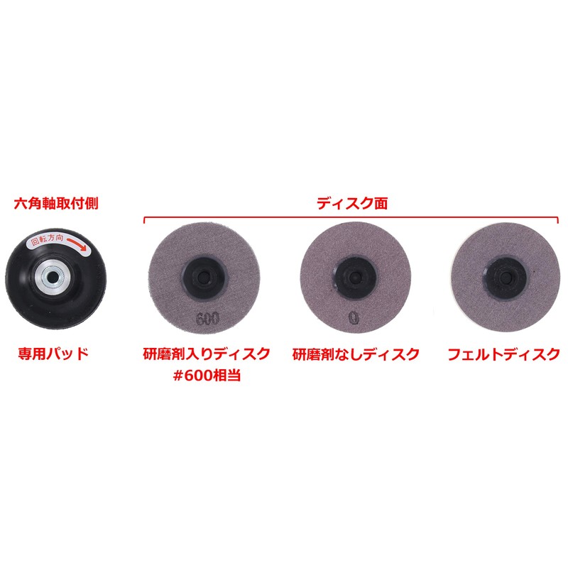 Ichiguchi BS Buffing Disc Set, For Major Cleaning, φ2.0 inches