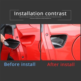 carmotion88 Car Door Handle Bowl Trim Protection Shell ABS Fiber Cover For Corvette C7 14-19