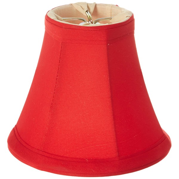 Royal Designs 5" Red Bell Chandelier Lamp Shade, 3 x